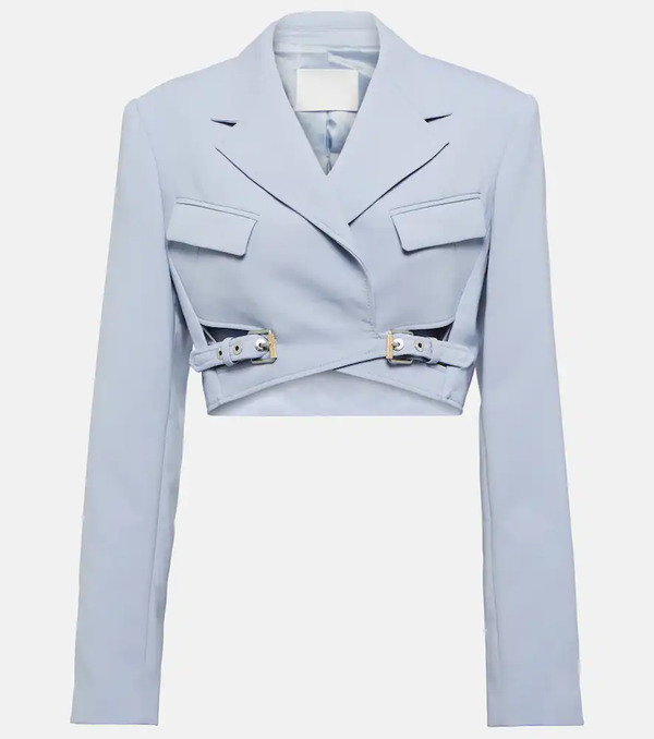  Dion Lee Dion Lee Cropped Wool-blend Blazer 