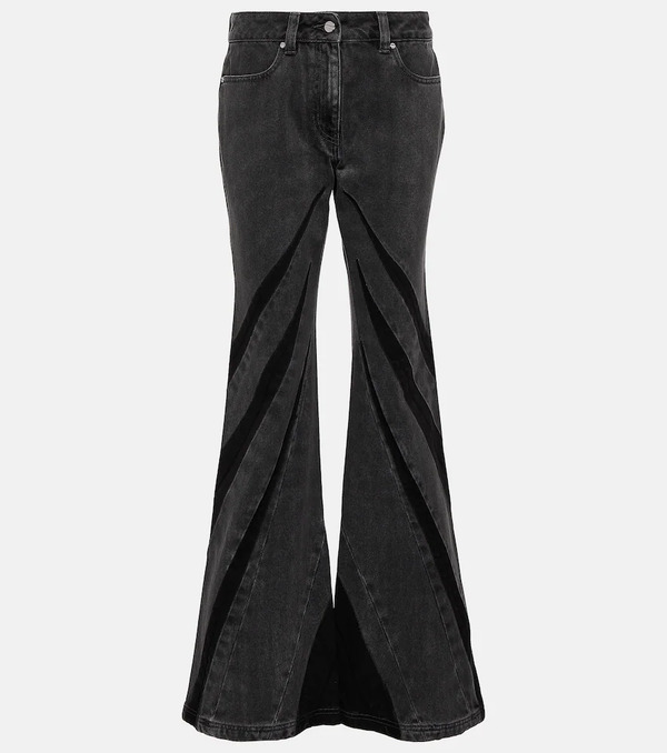  Dion Lee Dion Lee Darted Mid-rise Flared Jeans 