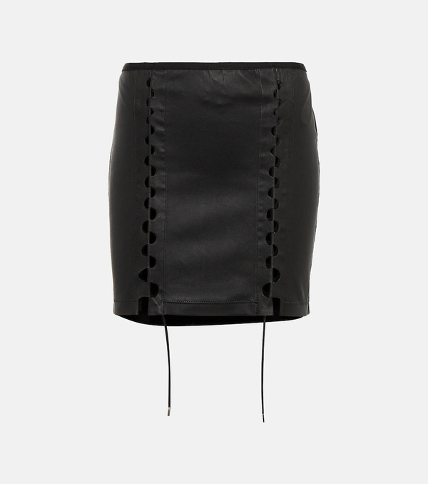  Dion Lee Dion Lee Hinge-seam Leather Miniskirt 