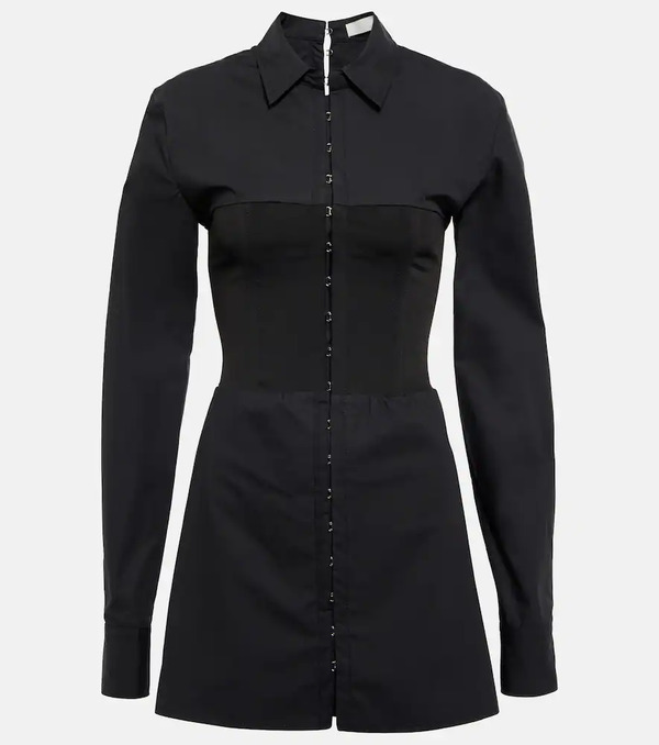  Dion Lee Dion Lee Knit-paneled Poplin Minidress 