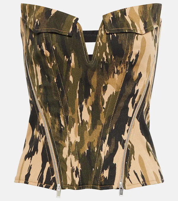  Dion Lee Dion Lee Printed Twill Corset Top 