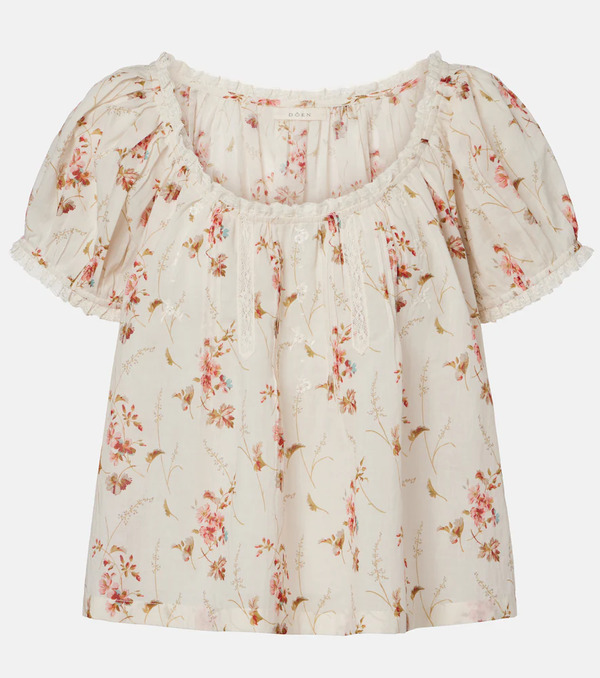  Doen Dã´en Frederica Floral Cotton Top 