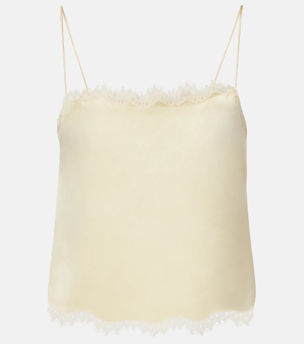  Doen Dã´en Loure Lace-trimmed Silk Camisole 