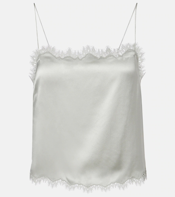  Doen Dã´en Loure Lace-trimmed Silk Camisole 