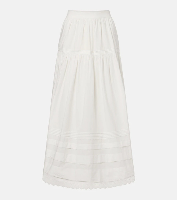  Doen Dã´en Sebastiane Cotton Poplin Maxi Skirt 