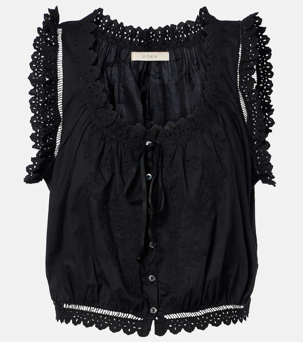  Doen Dã´en Traveler Embroidered Cotton Top 