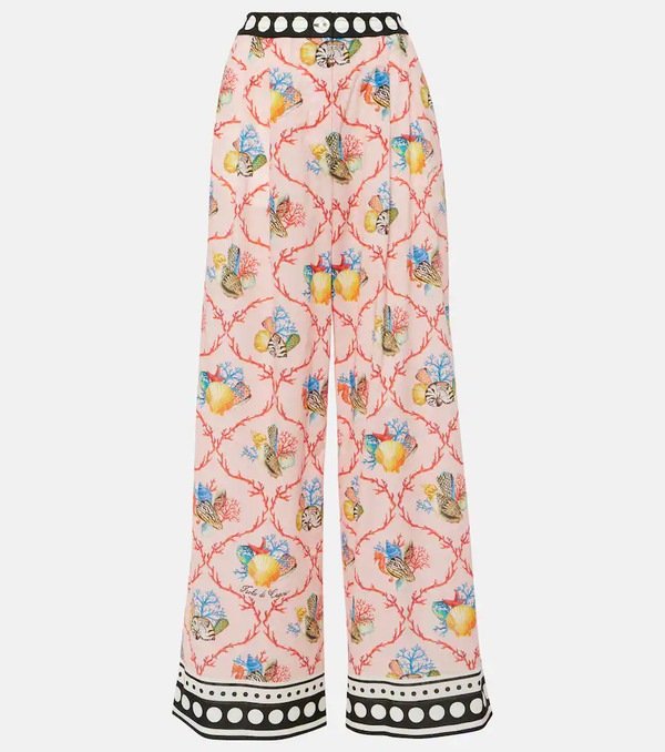  Dolce&gabbana Dolce&gabbana Capri Printed Cotton Palazzo Pants 