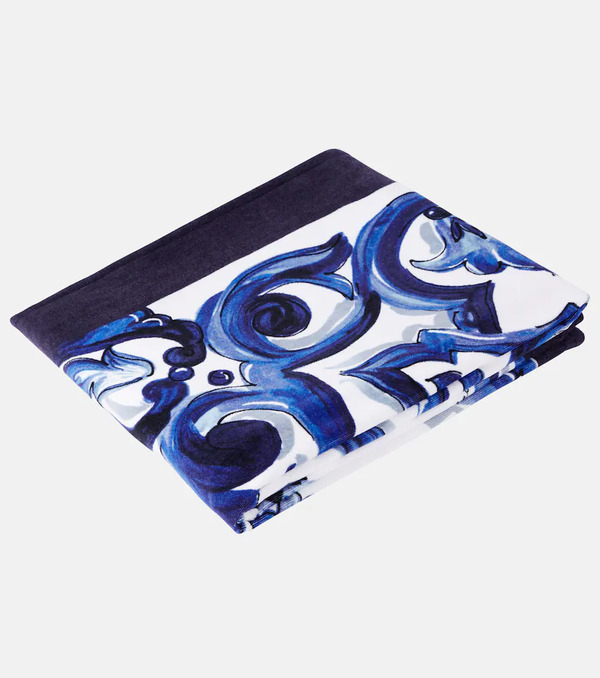  Dolce&gabbana Casa Dolce&gabbana Casa Majolica Cotton Terry Beach Towel 