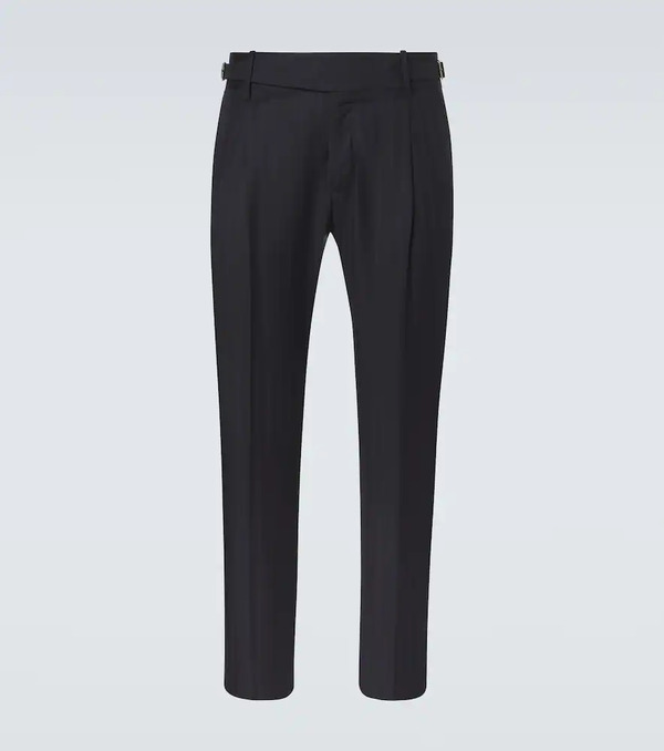  Dolce&gabbana Dolce&gabbana Chalk Stripe Virgin Wool Slim Pants 