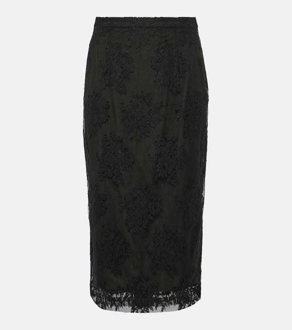  Dolce&gabbana Dolce&gabbana Cotton And Lace Midi Skirt 