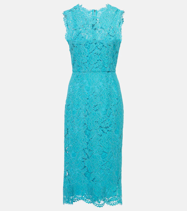  Dolce&gabbana Dolce&gabbana Cotton-blend Lace Midi Dress 