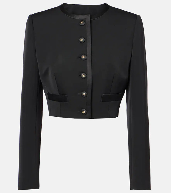  Dolce&gabbana Dolce&gabbana Cropped Wool-blend Jacket 