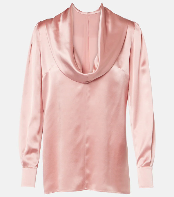  Dolce&gabbana Dolce&gabbana Draped Silk Satin Blouse 