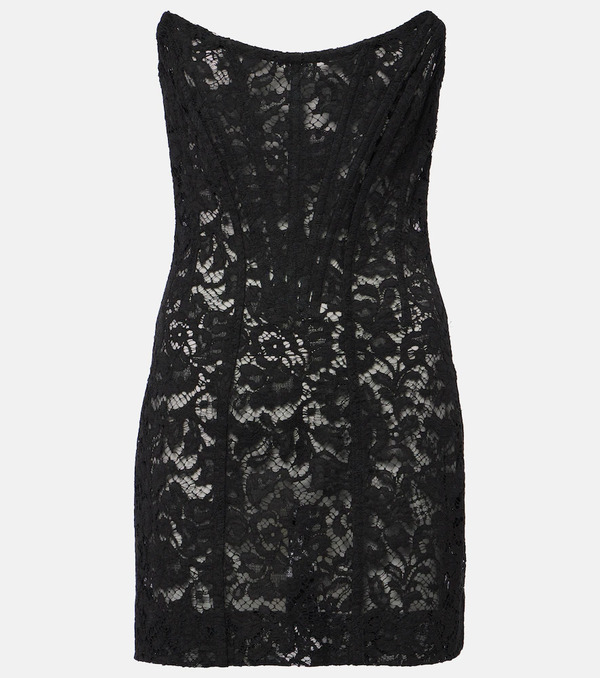  Dolce&gabbana Dolce&gabbana Floral Cotton-blend Lace Minidress 