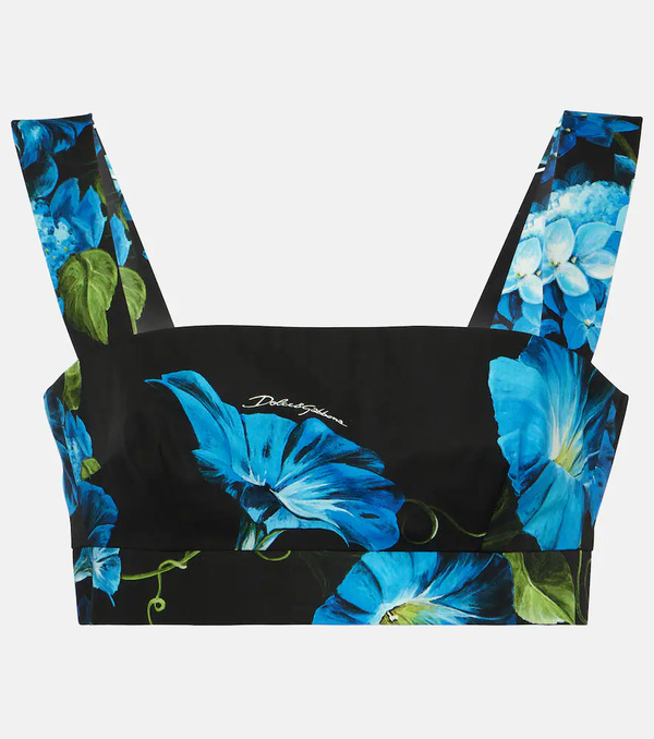  Dolce&gabbana Dolce&gabbana Floral Cotton Bra Top 