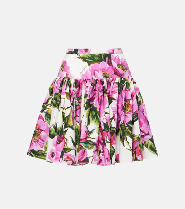  Dolce&gabbana Dolce&gabbana Floral Cotton Miniskirt 