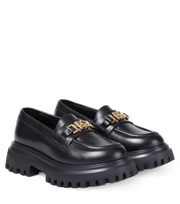  Dolce&gabbana Kids Dolce&gabbana Kids Dg Leather Loafers 