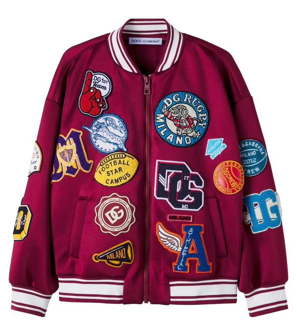  Dolce&gabbana Kids Dolce&gabbana Kids Dg Patch-appliquã© Varsity Jacket 