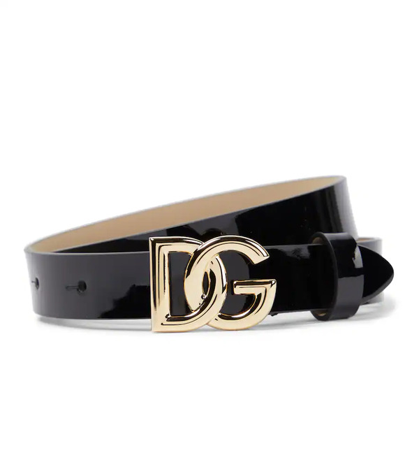  Dolce&gabbana Kids Dolce&gabbana Kids Dg Patent Leather Belt 