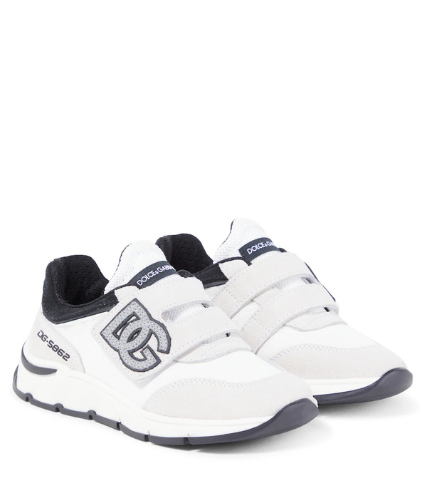  Dolce&gabbana Kids Dolce&gabbana Kids Dg Running Suede Sneakers 