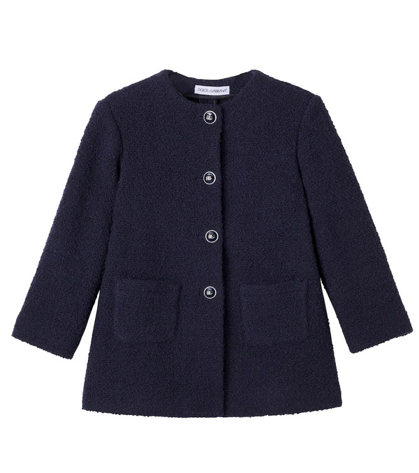  Dolce&gabbana Kids Dolce&gabbana Kids Dg Wool-blend Bouclã© Coat 