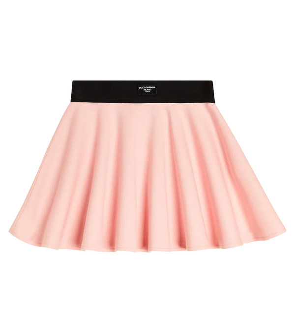  Dolce&gabbana Kids Dolce&gabbana Kids Flared Pleated Cotton Skirt 