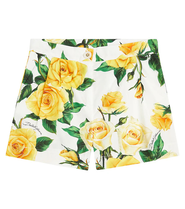 Dolce&gabbana Kids Dolce&gabbana Kids Floral Cotton Shorts 