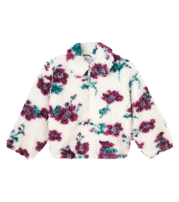  Dolce&gabbana Kids Dolce&gabbana Kids Floral Teddy Jacket 