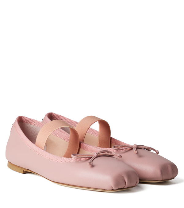  Dolce&gabbana Kids Dolce&gabbana Kids Leather Ballet Flats 