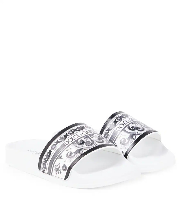  Dolce&gabbana Kids Dolce&gabbana Kids Majolica Slides 