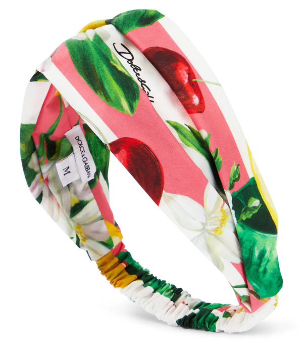  Dolce&gabbana Kids Dolce&gabbana Kids Printed Cotton Headband 