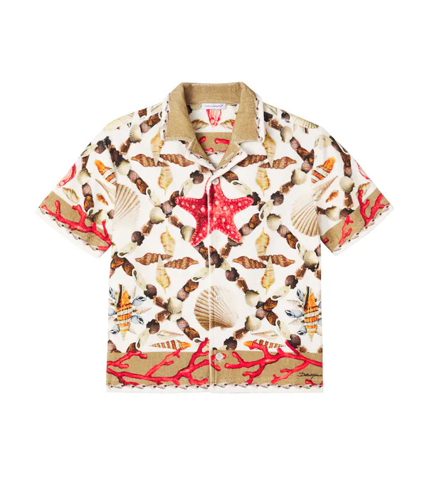 Dolce&gabbana Kids Dolce&gabbana Kids Printed Cotton Shirt 
