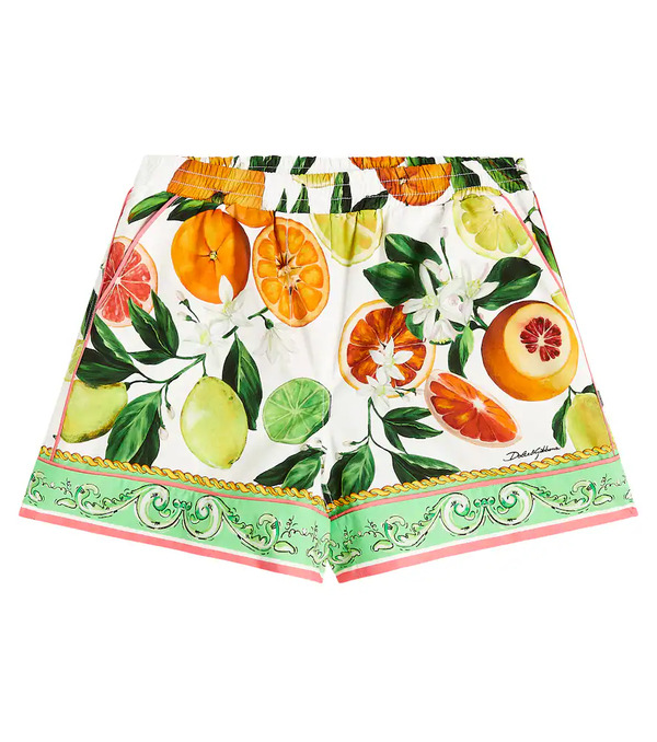  Dolce&gabbana Kids Dolce&gabbana Kids Printed Cotton Shorts 