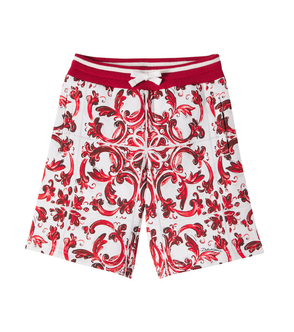  Dolce&gabbana Kids Dolce&gabbana Kids Printed Cotton Shorts 
