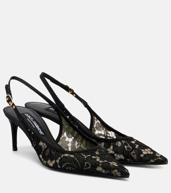  Dolce&gabbana Dolce&gabbana Lace Slingback Pumps 