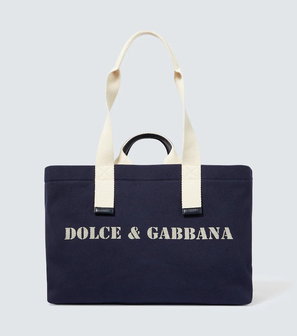  Dolce&gabbana Dolce&gabbana Logo Leather-trimmed Tote Bag 