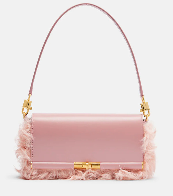 Dolce&gabbana Dolce&gabbana Marlene Small Shearling Shoulder Bag 