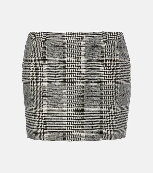  Dolce&gabbana Dolce&gabbana Prince Of Wales Check Wool And Cashmere Miniskirt 