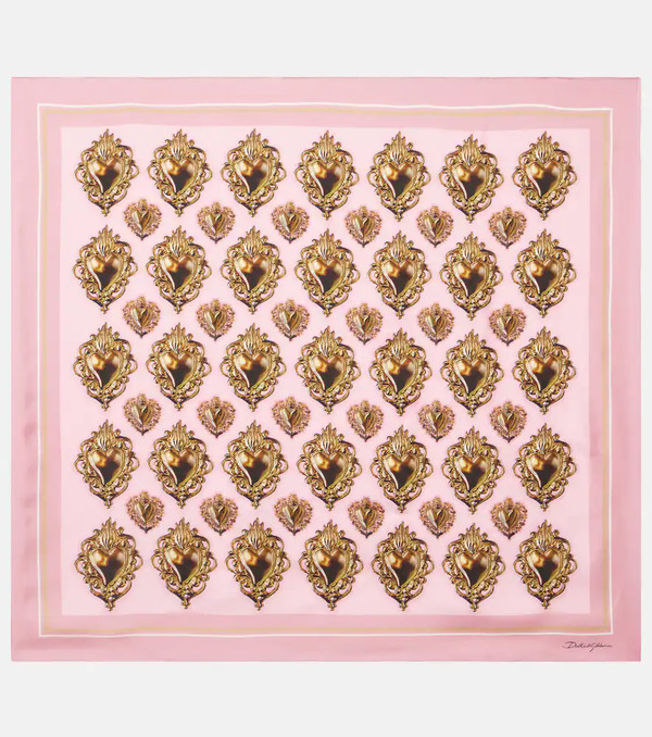  Dolce&gabbana Dolce&gabbana Printed Silk Scarf 