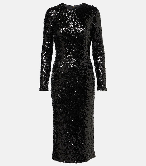  Dolce&gabbana Dolce&gabbana Sequined Midi Dress 