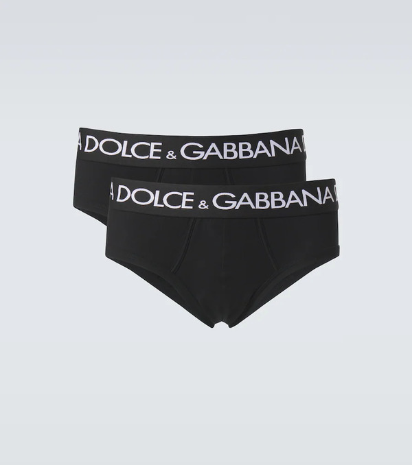  Dolce&gabbana Dolce&gabbana Set Of 2 Cotton-blend Jersey Briefs 