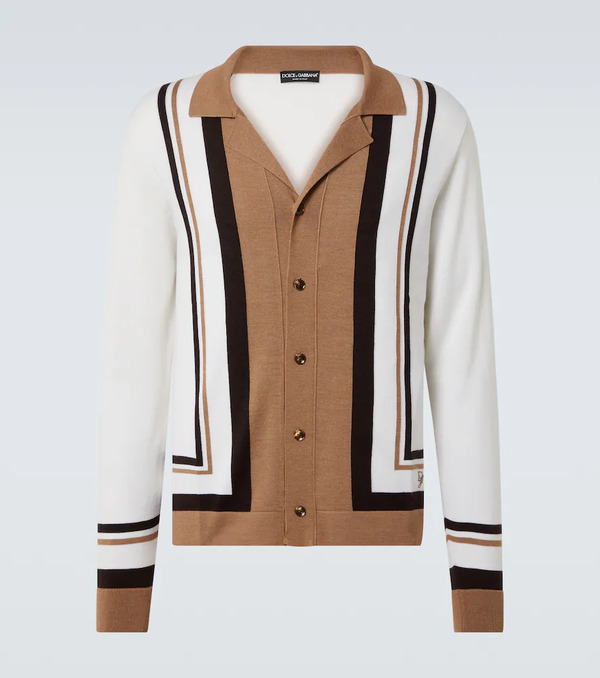  Dolce&gabbana Dolce&gabbana Wool And Silk Jacquard Cardigan 