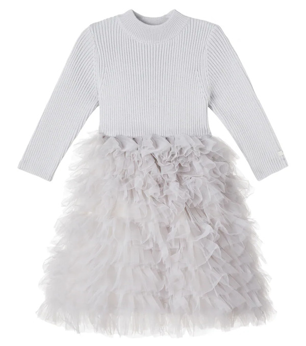  Donsje Donsje Baby Cecilly Wool-blend Tulle Dress 