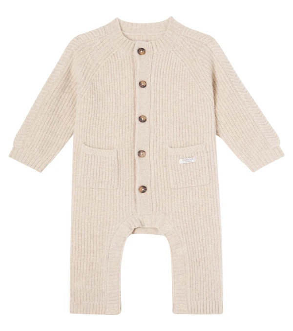  Donsje Donsje Baby Geertje Ribbed-knit Wool Jumpsuit 