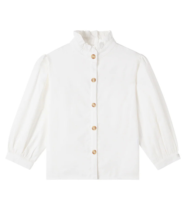  Donsje Donsje Fini Ruffled Cotton Blouse 