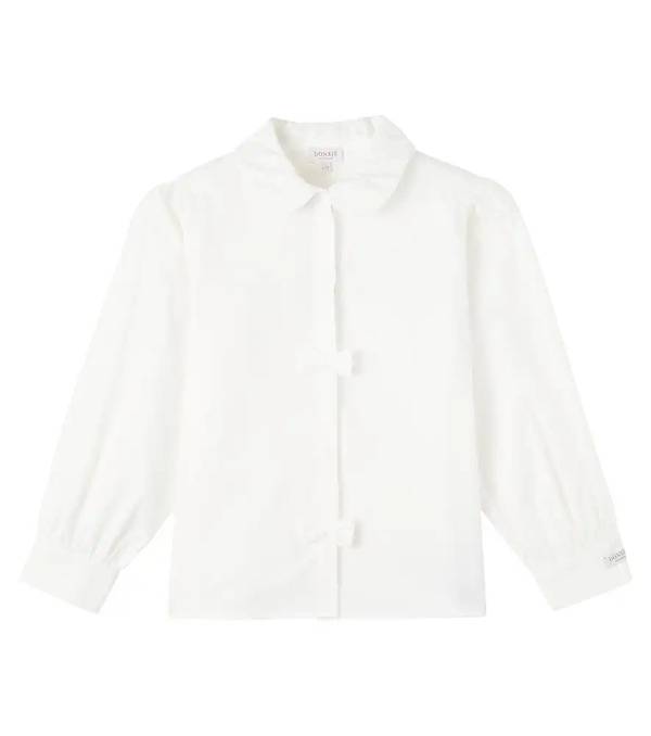  Donsje Donsje Kresi Bow-detail Cotton Poplin Shirt 