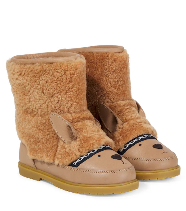  Donsje Donsje Wadou Leather And Shearling Boots 