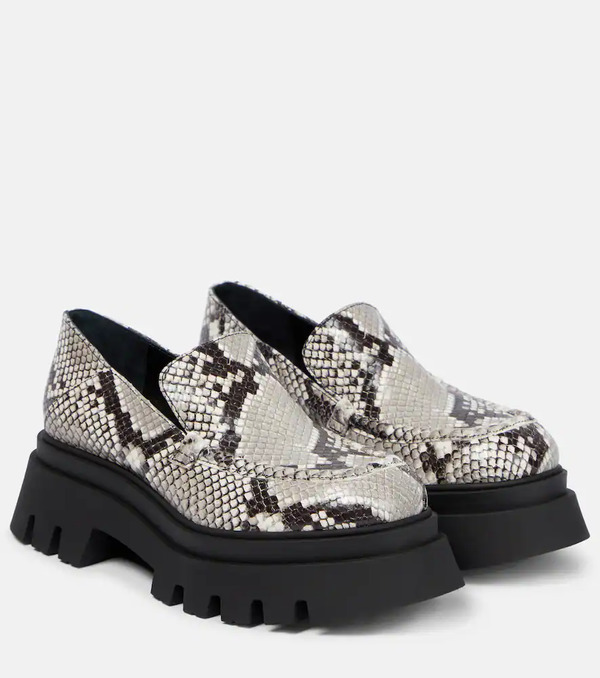  Dorothee Schumacher Dorothee Schumacher Printed Leather Platform Loafers 