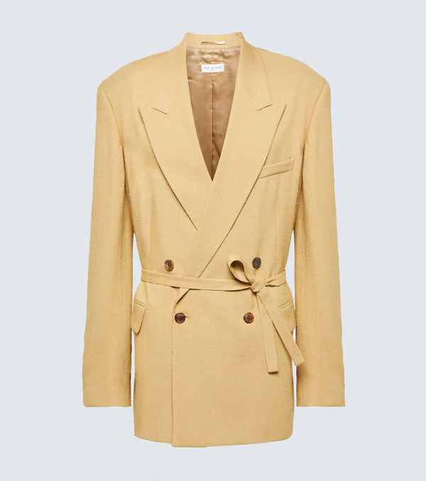  Dries Van Noten Dries Van Noten Bishop Bis Belted Blazer 
