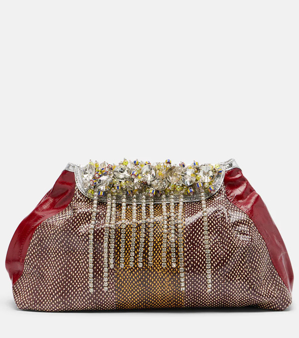  Dries Van Noten Dries Van Noten Blossom Small Patent Leather Crossbody Bag 